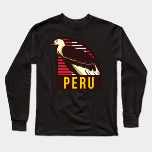Peru Flag Condor Peruvian Sur Andes Inca Machu Picchu Lima Alpaca Long Sleeve T-Shirt